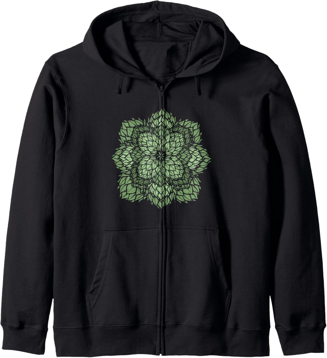 Hops Mandala - Beer Lover Kaleidoscope Fractal Graphic Kapuzenjacke