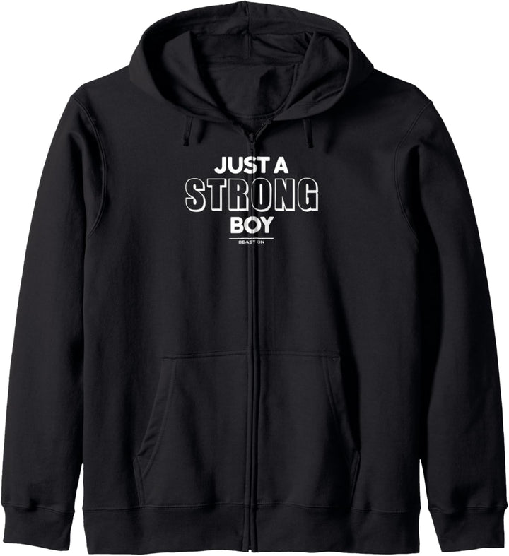 Just a Strong Boy Training Gym Fitness Motivation Sprüche Kapuzenjacke