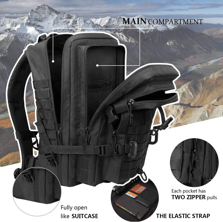 Hannibal Tactical Militär Taktischer Rucksack Cooper Rucksack Armee Assault Pack 3 Tage Bug Out Go B
