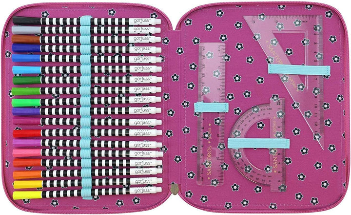 Santoro Gorjuss Plumier Doble Münzbörse Türkis (Turquesa), Türkis (Turquesa)