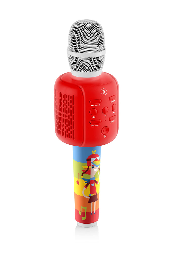 GOGEN Kinderkaraoke Mikrofon mit Lautsprecher I Bis zu 15 Stunden Akku I Bluetoohth USB I SD Karten
