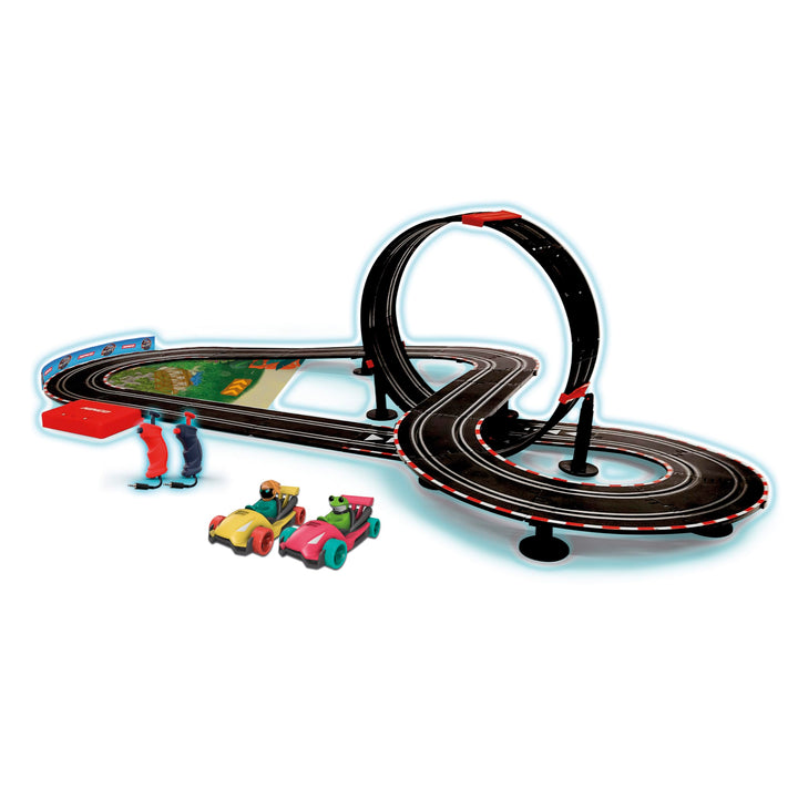 Ninco - Velokú Racers Jungle Autorennbahn | Slot car Rennbahn 5m | Ferngesteuertes Auto Set mit 2 Fi