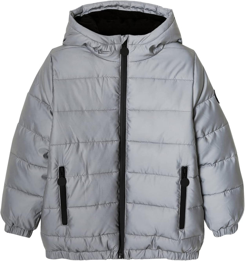 VERTBAUDET Warme Jungen Steppjacke mit Recycling-Wattierung 140 Grau, 140 Grau