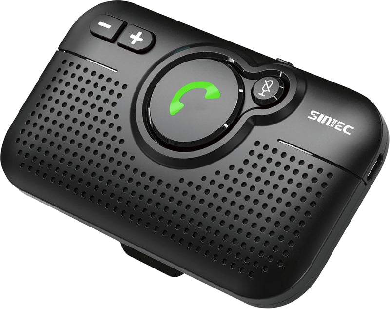 SUNITEC Freisprechanlage für Auto Bluetooth: Support Siri Google Assistant Auto ON Unterstützung Spr