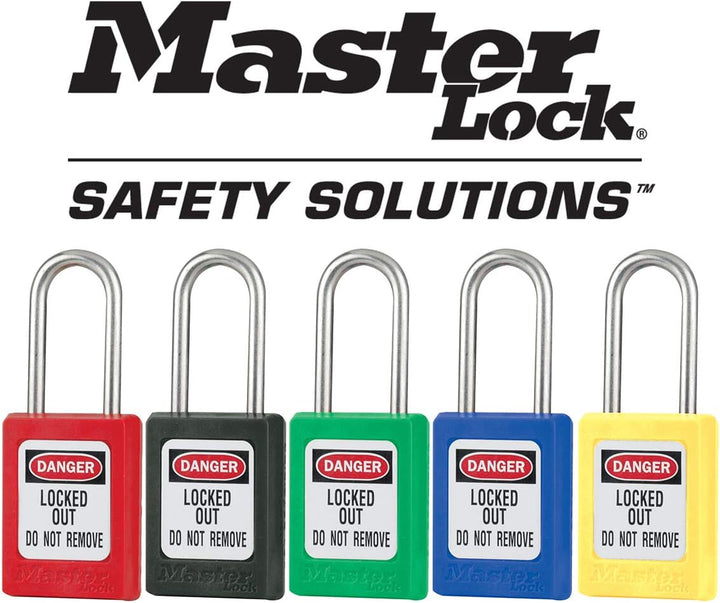 Master Lock Sicherheitsschloss 9.0 cm x 5.0 cm x 2.0 cm Klassisch - Verschiedenschliessender Rot, 9.