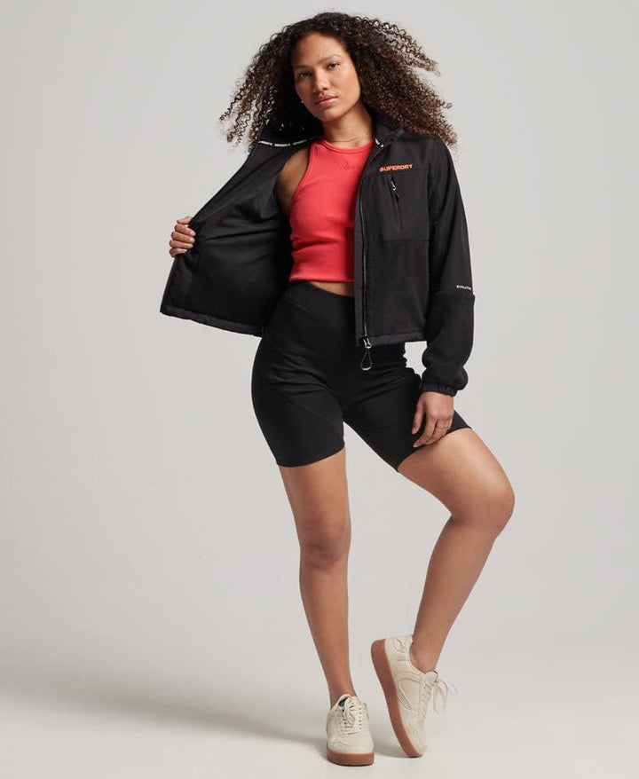 Superdry Damen Code Hybrid Trekker Jacket Baby Jacke, Schwarz