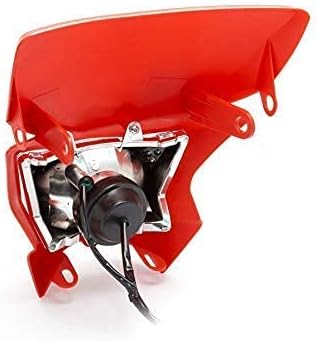 Motorrad Scheinwerfer Gesichtsschutz - Streetfighter & Supermoto - Rot - 12V 35W