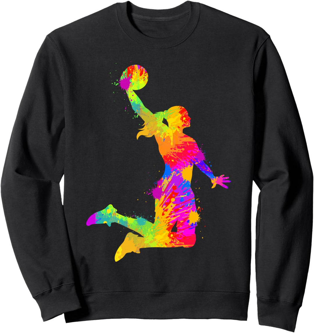 Basketballerin Basketball Mädchen Damen Kinder Sweatshirt
