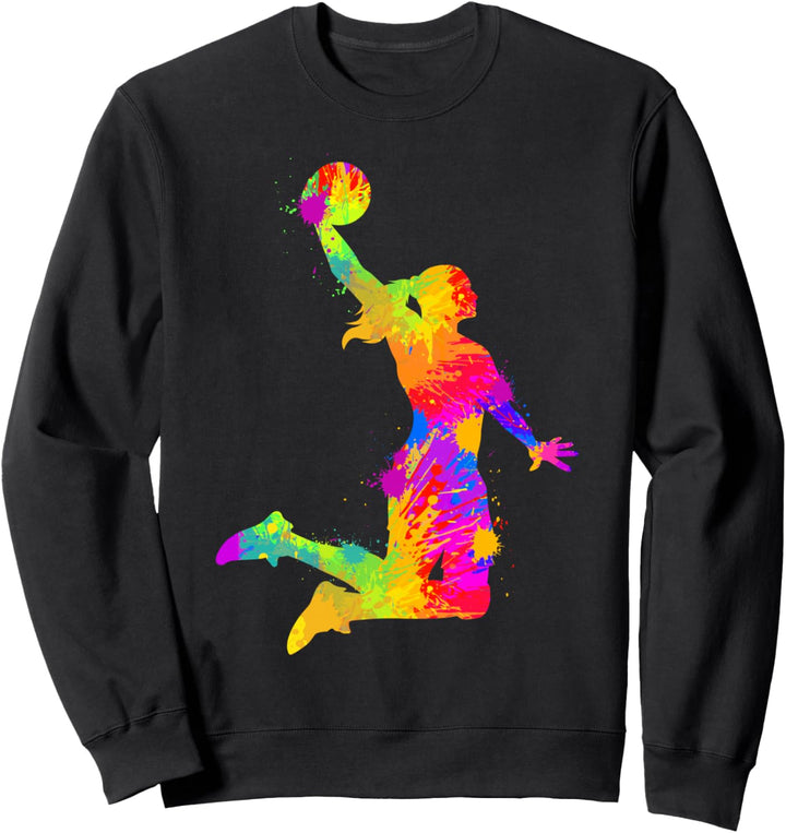 Basketballerin Basketball Mädchen Damen Kinder Sweatshirt