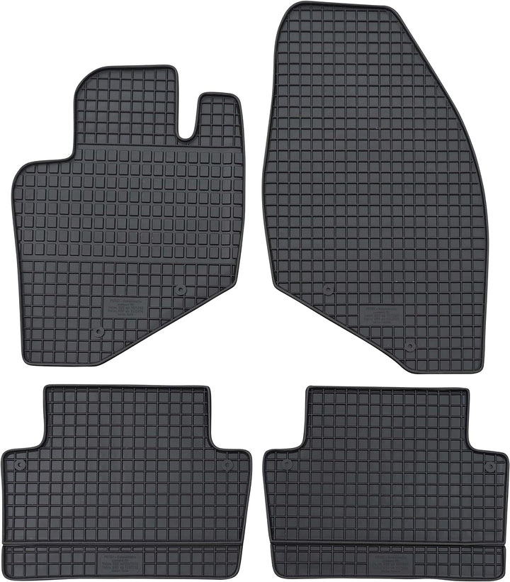 PETEX Gummimatten passend für S80 / S60 / V70 ab 02/2000-09/2007 Fussmatten schwarz 4-teilig