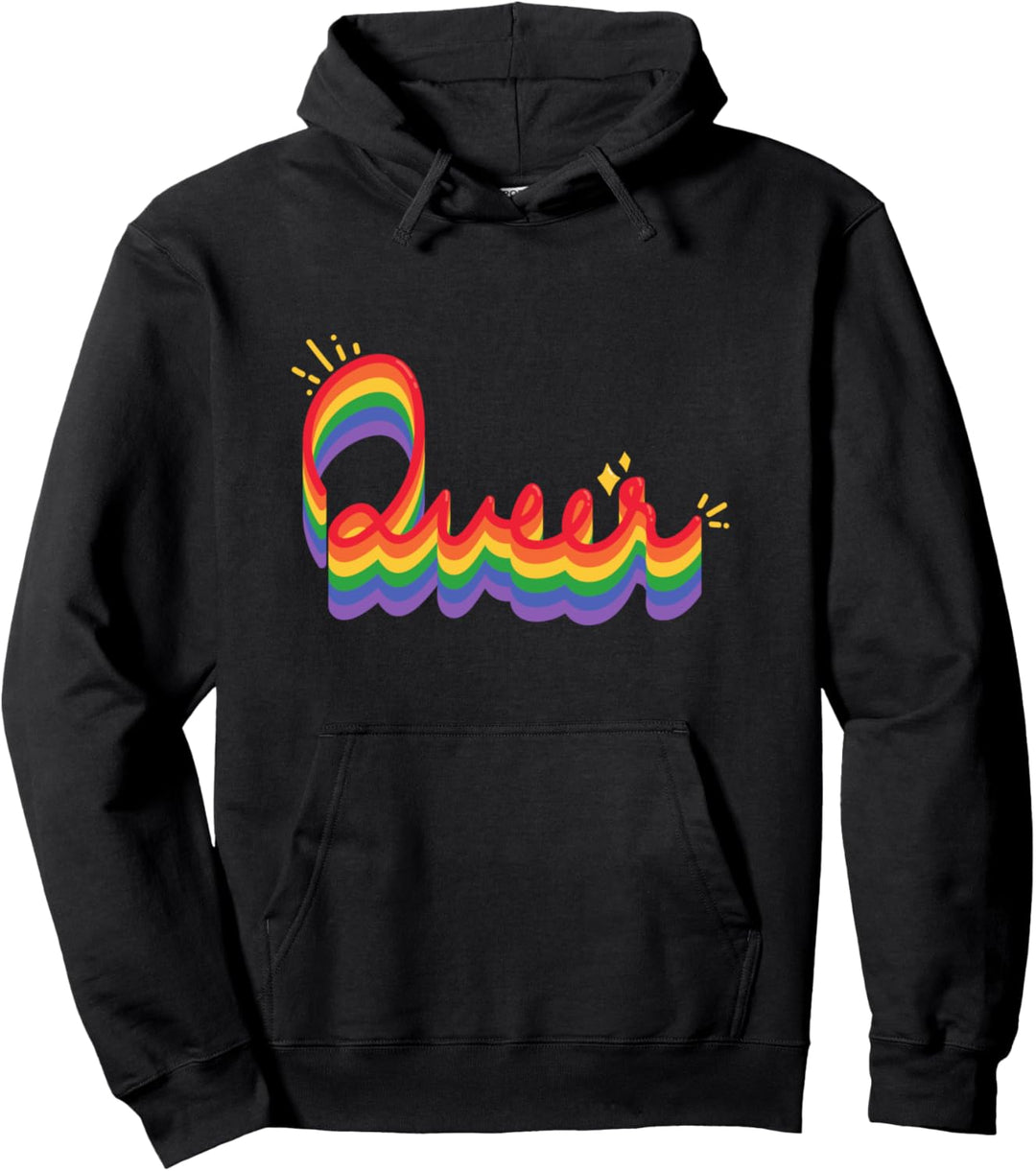 Queer Love LGBTQ Pride Gay Rainbow support equal rights Pullover Hoodie