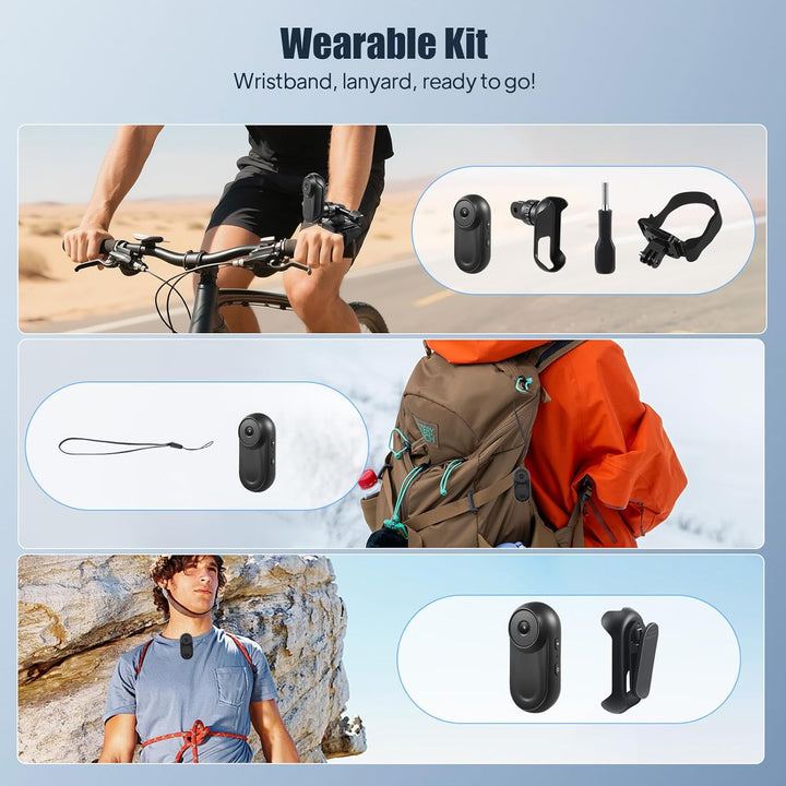 Mini Action Cam, 1080P Tragbare Body Kamera, 130° Bodycam Körperkamera, Outdoor-Reiten Actionkameras