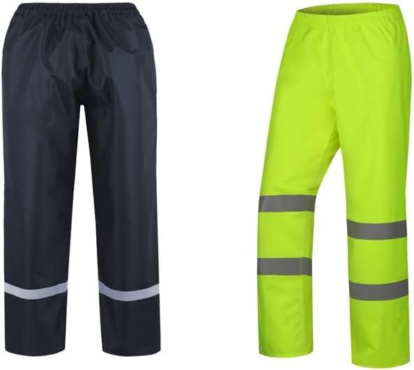 Regenhose, Reflektor wasserdichte Arbeitskleidung Hose Atmungsaktiv Outdoor Regenhose für Herren Dam