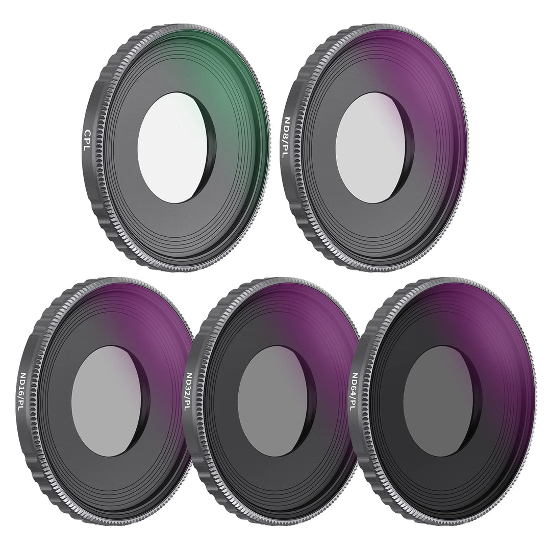 NEEWER ND/CPL Filter Set Kompatibel mit DJI Osmo Action 3, HD Optisches Glas ND8/PL+ND16/PL+ND32/PL+