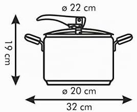 Tescoma 701150 Magnum Schnellkochtopf, 5.0 LT