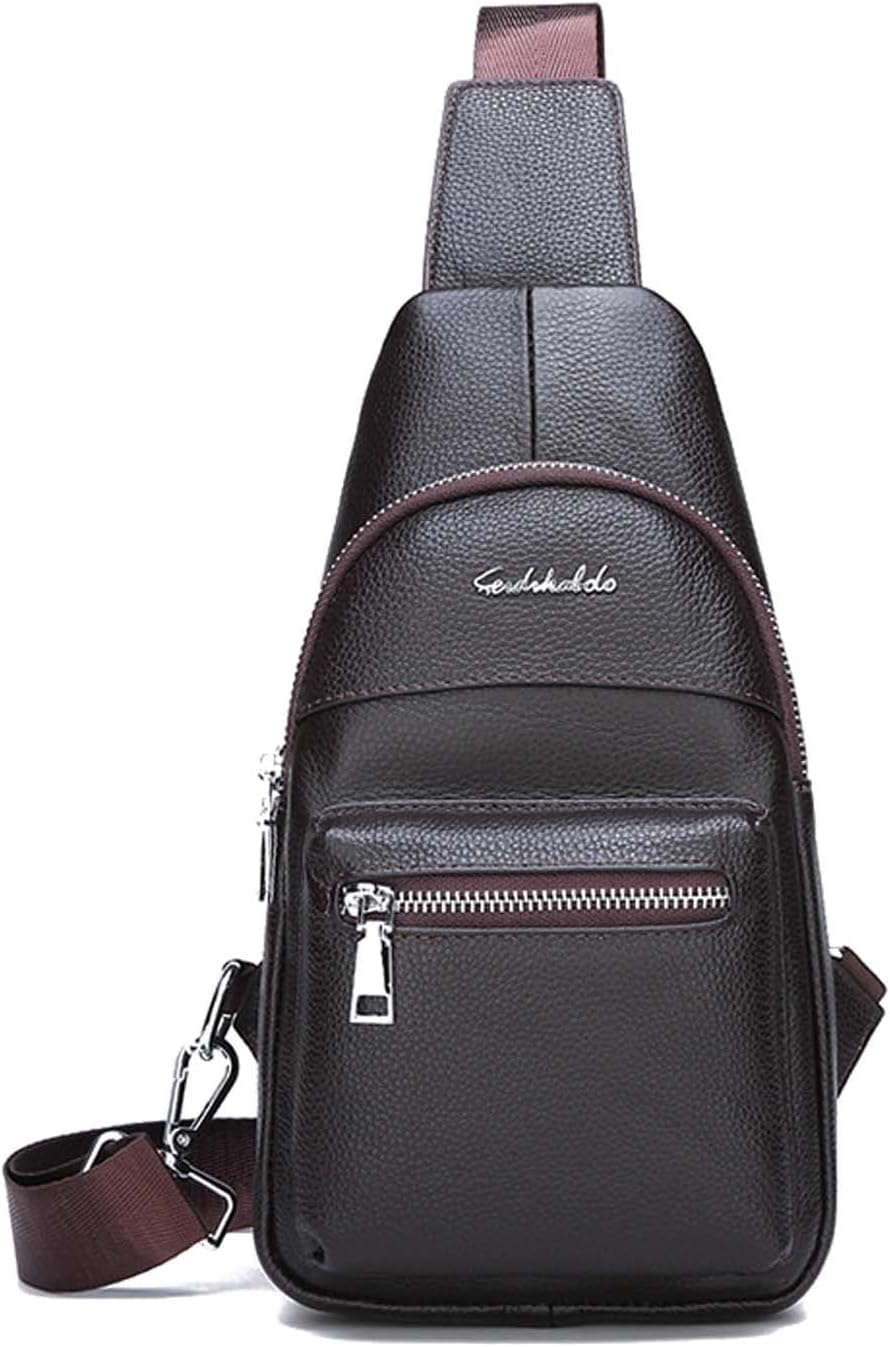 FANDARE Retro Brusttasche Ultraleicht Schultertasche Herren Sling Bag Geschäft Chest Bag Umhängetasc