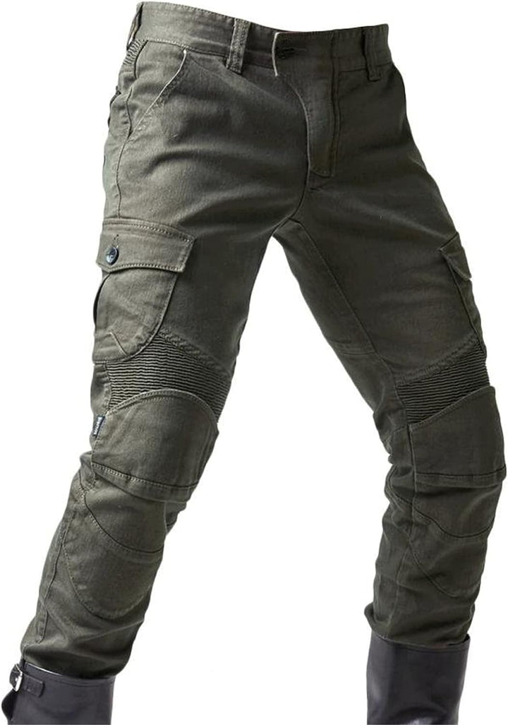 Fashionapple Motorradhose für Herren, Motorradjeans aus atmungsaktivem von hoher Qualität Straight F