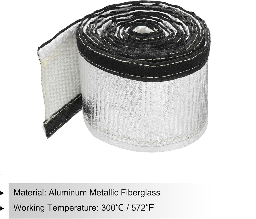 QUARKZMAN 3.0mm Dicke Aluminiumfolie Hitzeschutzschlauch 15mm Innendurchmesser Hitzeschutz Aluminium