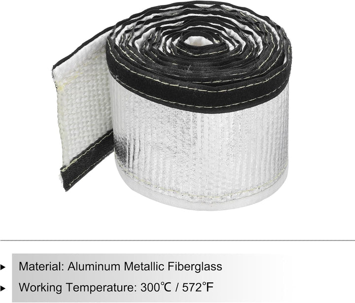 QUARKZMAN 3.0mm Dicke Aluminiumfolie Hitzeschutzschlauch 15mm Innendurchmesser Hitzeschutz Aluminium
