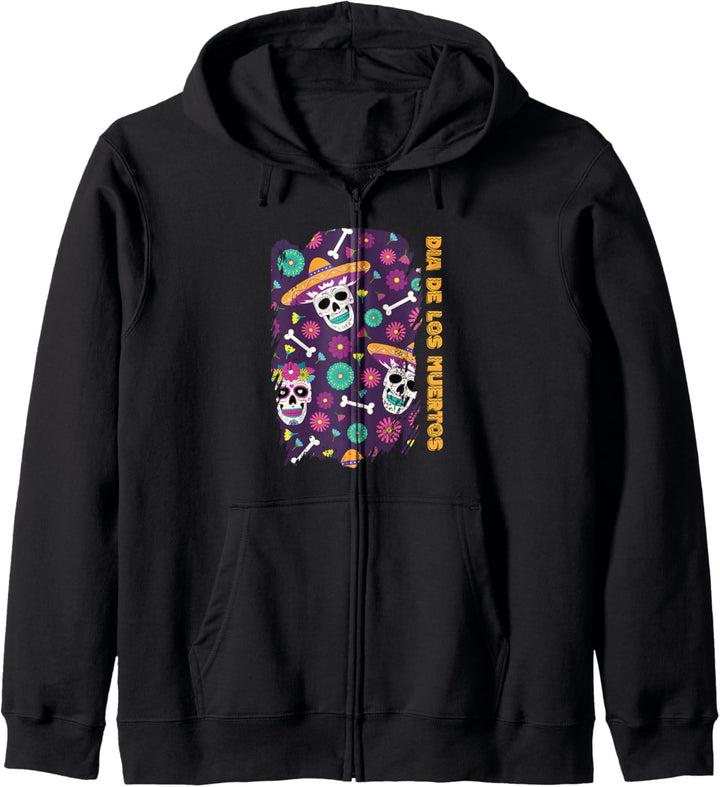 Dia De Los Muertos Sombrero Sugar Skull Kapuzenjacke