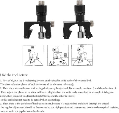 Hobelmessereinstelllehre，Jectse Stahl Hobelmessersetzer Hobelklingeneinstellung Jig Magnetic Hobelme