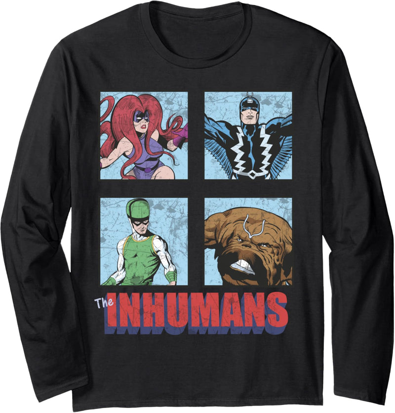 Marvel The Inhumans Comic Panels Langarmshirt