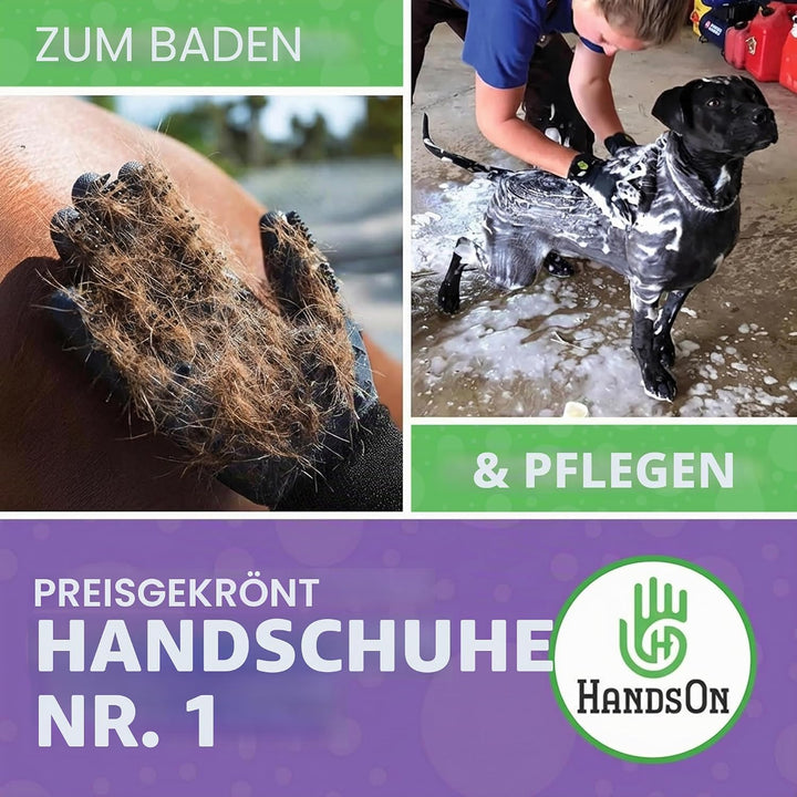 HandsOn Gloves - Der revolutionäre Putzhandschuh aus den USA! Grösse M Schwarz Mittel, Schwarz Mitt