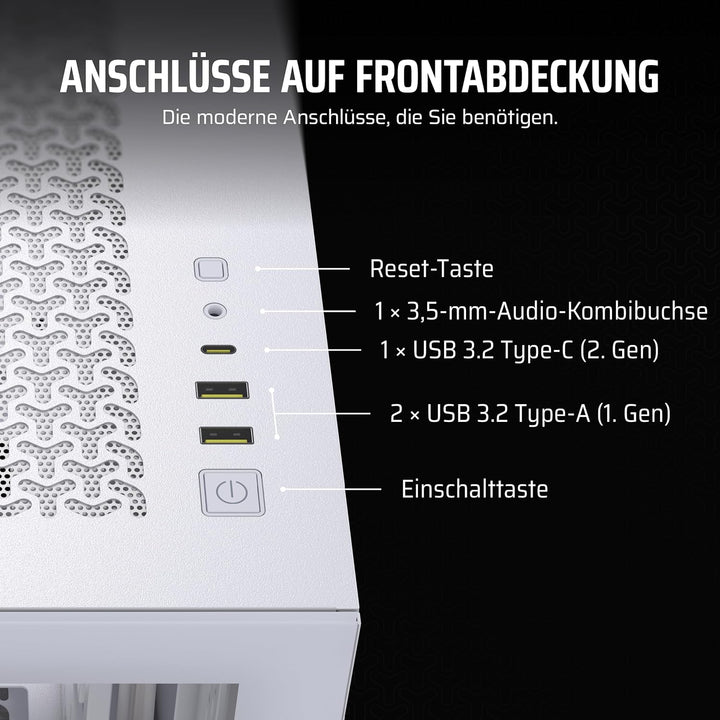 CORSAIR 3500X Mid-Tower ATX PC-Gehäuse - Gehärtetes Panorama-Glas - Umgekehrte Verbindung Motherboar