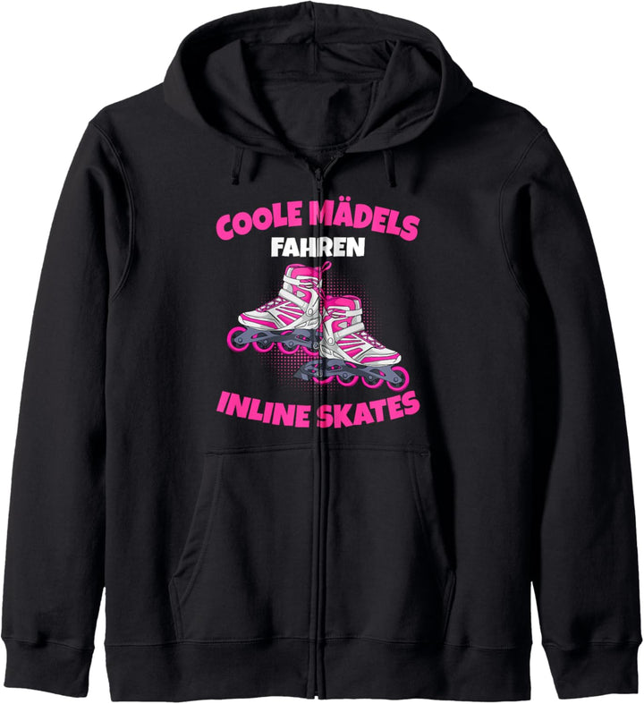 Coole Mädes fahren Inline Skates Inline Skater Mädchen Kapuzenjacke