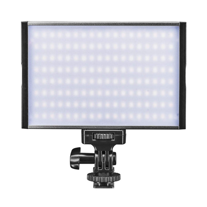Walimex pro dimmbare On-Camera LED Videoleuchte & Fotolicht + Akku Slots I 3.200-5.600K, 15W, 1500 L