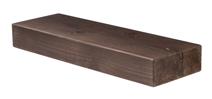 levandeo Wandregal Holz Massiv 60x20cm Nussbaum Farbig Wandboard Vintage Rustikal Design Natur Regal