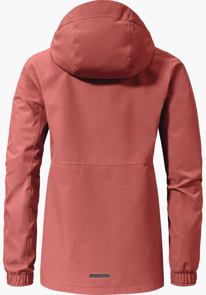 Schöffel Damen Jacket Lausanne L, Funktionsjacke mit Kapuze, wasserdichte Übergangsjacke mit Pack-Aw