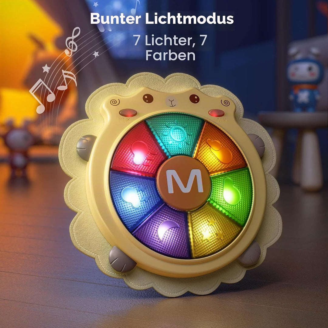 TUMAMA KIDS Musikalisches Baby Musikalische Trommel Spielzeug Set, Ton und Licht, Musikinstrumente S