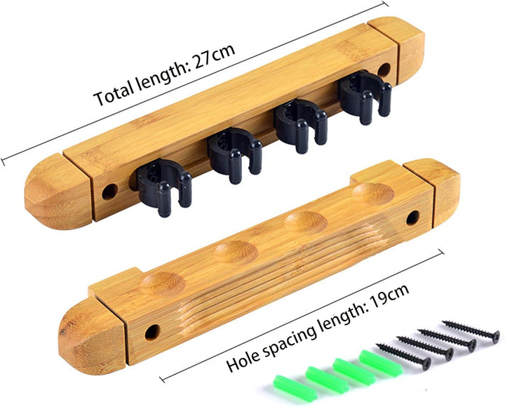 4 Löcher Billard Queue Halter Wandmontierter, Holds 4 Cues Billard Billardqueue-Rack, Pool Wall Moun