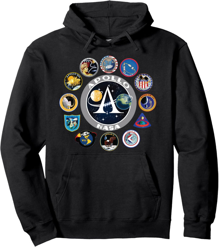 NASA Project Apollo Mission Patches Pullover Hoodie