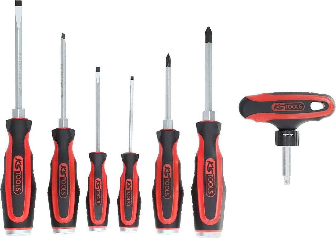 KS Tools 151.1100 ERGOTORQUEmax Schlagkappen-Schraubendreher-Satz, 7-tlg.