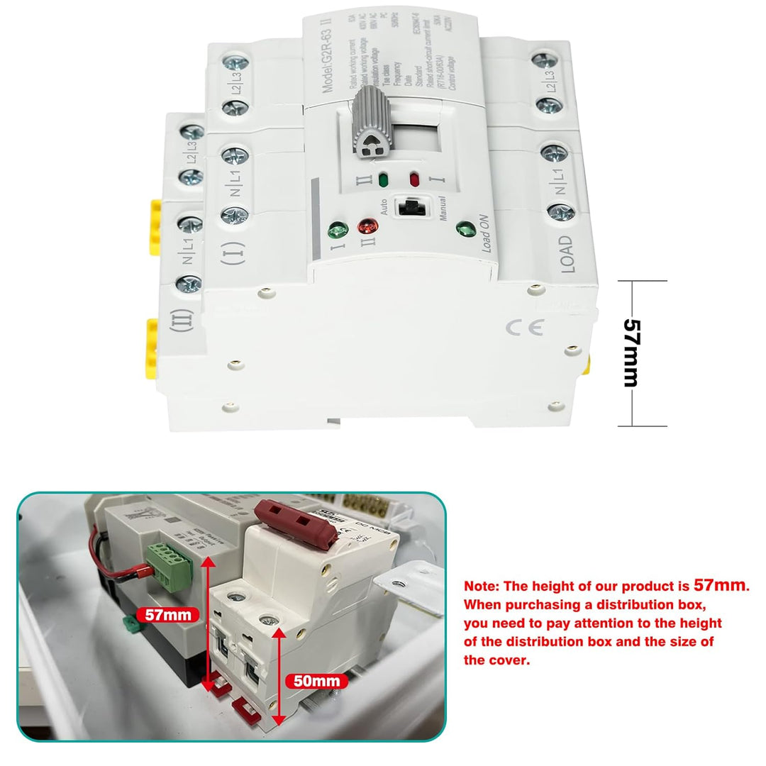 Jadeshay Automatischer Dual-Power-Transferschalter, ATS-Stromversorgungscontroller Unterbrechungsfre