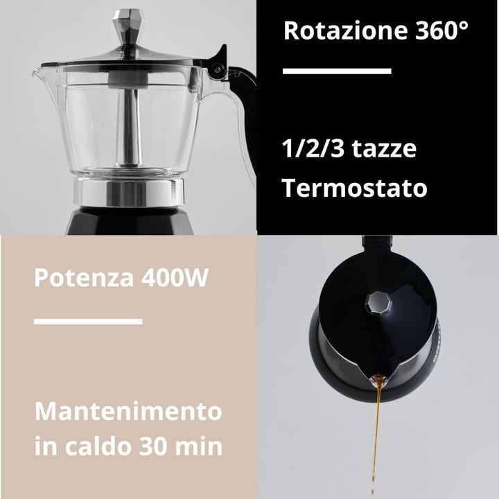 G3 Ferrari G10028 elektrischer Espressobereiter Bonjour für 3 Tassen mit Warmhaltefunktion Handbuch,