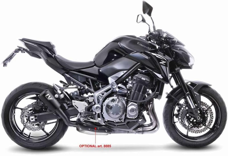 Endschalldämpfer LeoVince SLIP-ON SBK LV-10 FULL BLACK, Edelstahl schwarz, mit Zulassung für Kawasak