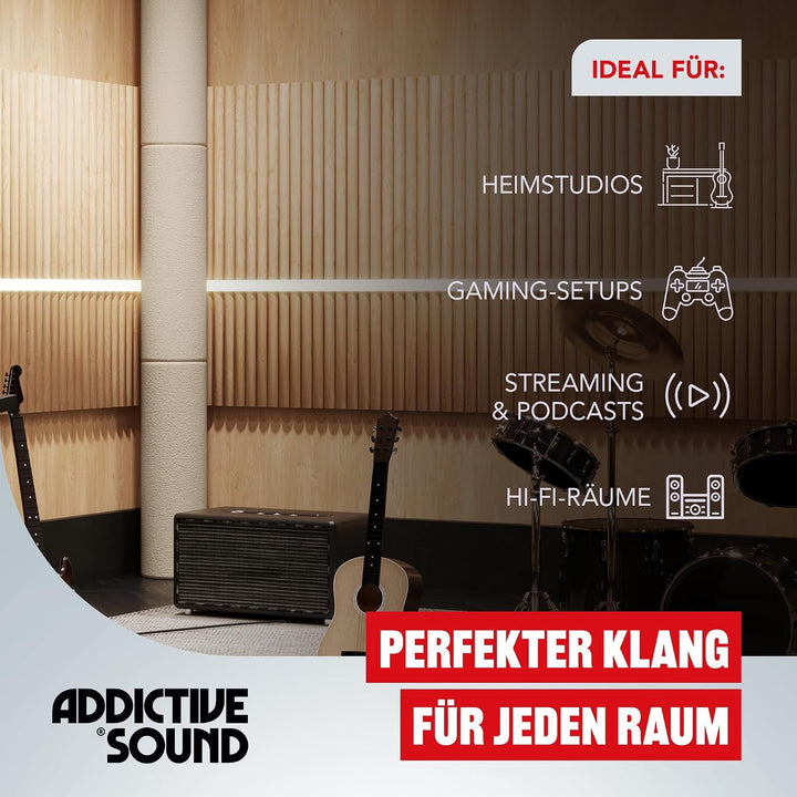 Addictive Sound Bassfalle Rund Standard, Bass Trap 80-210 Hz, Hellgrau, Hellgrau