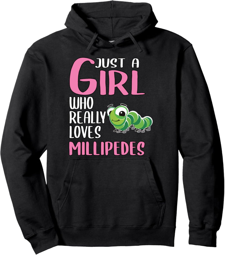 Damen Just A Girl Tausendfüssler Geschenk Tausendfüssler Pullover Hoodie