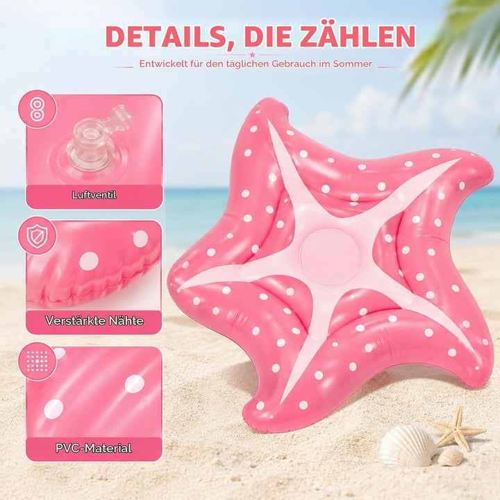 Schwimminsel 150 x 150 cm, Pool Float aus PVC | Luftmatratze Pool Seestern 150cm, Schwimminsel, Somm