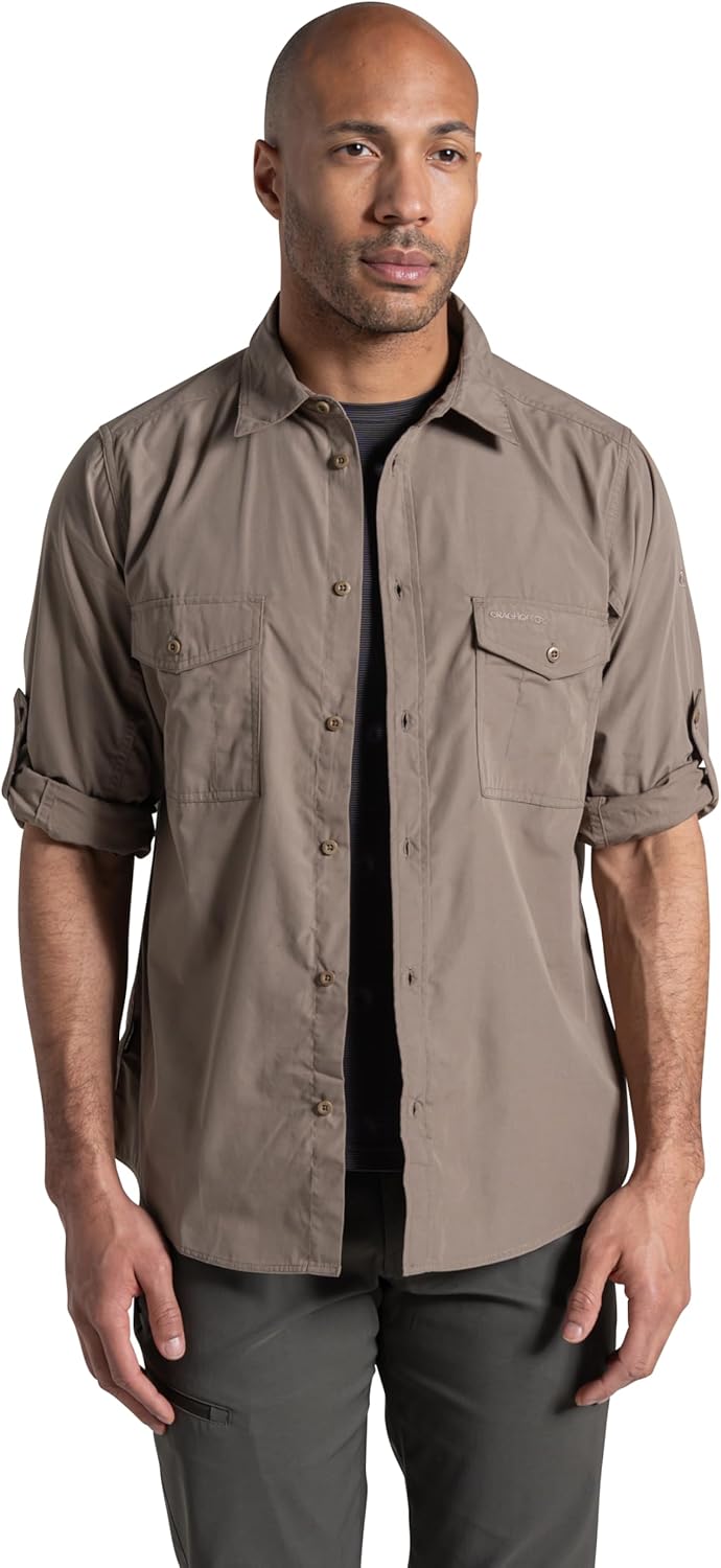 Craghoppers Herren Kiwi Ii Ls Shirts 3XL Pebble, 3XL Pebble