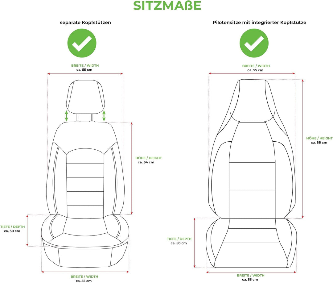 BREMER SITZBEZÜGE Mass Sitzbezüge Schonbezüge für Subaru Outback 3 DS3 Baujahr 2003-2009
