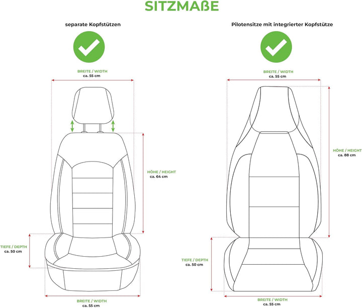 BREMER SITZBEZÜGE Mass Sitzbezüge Schonbezüge für Subaru Outback 3 DS3 Baujahr 2003-2009