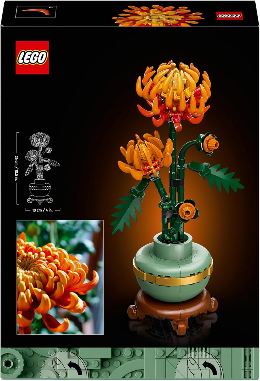 LEGO Icons Chrysantheme, kreatives Bauset für Erwachsene, Pflegeleichte Spielzeug-Pflanze zum Versch