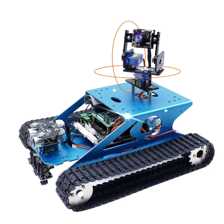 Yahboom Raspberry Pi Robotic mit Kamera Programmierbares AI Elektronisches DIY Tank Robot Kit f¨¹r T