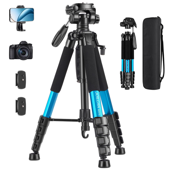 JOILCAN Kamera stativ, 187cm Aluminium Leichte Kamerastativ für Canon Nikon DSLR mit Abnehmbar 3-Weg