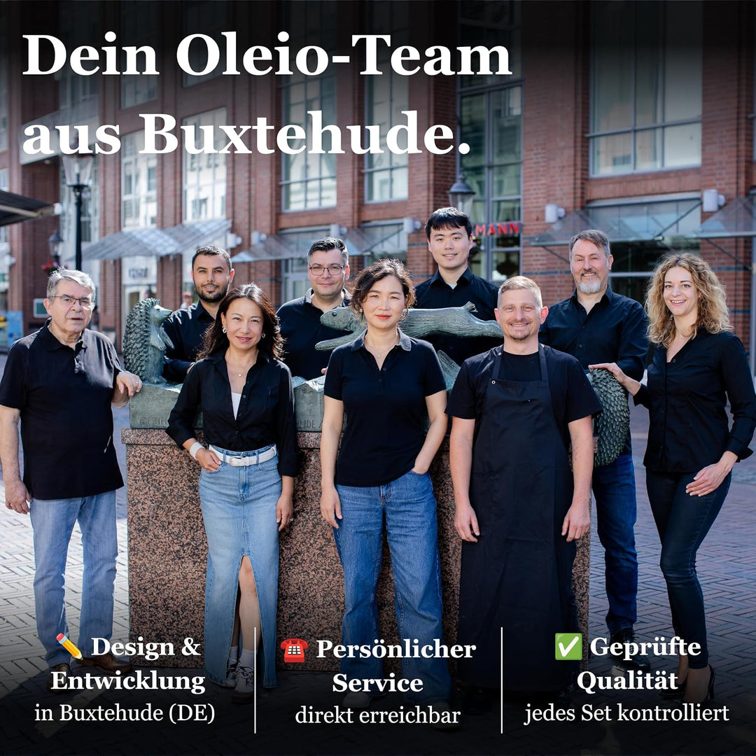 Oleio 3er Schneidebrett Set aus Akazie I Beidseitig nutzbar I 40x30 / 33x24 / 26x18cm I 2cm dicke Ho