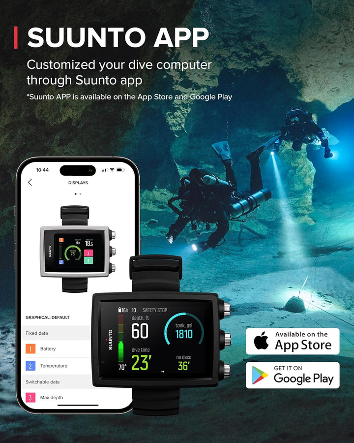 Suunto Eon Core Handgelenk-Tauchcomputer – Schwarz mit Sender und USB, Schwarz
